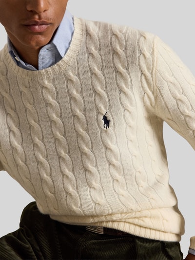 Polo Ralph Lauren Regular Fit Pullover aus Woll-Kaschmir-Mix Ecru 3
