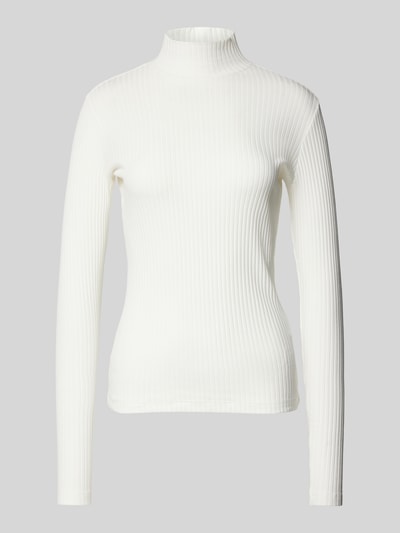 HUGO Longsleeve mit Stehkragen Modell 'Driza' Offwhite 2