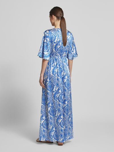 B.Young Maxikleid mit V-Ausschnitt Modell 'Farinela' Rauchblau 5