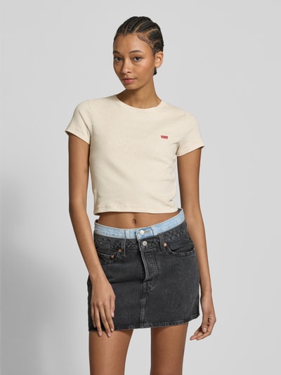 Levi's® T-Shirt mit Label-Print Ecru 4