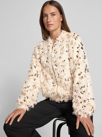 Emily Van den Bergh Blouson mit Paillettenbesatz Offwhite 3