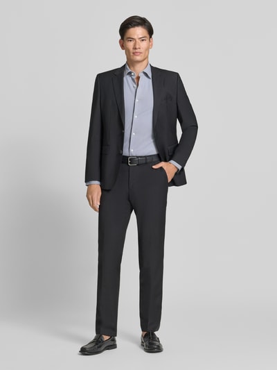 BOSS Regular Fit Businesshemd mit Strukturmuster Modell 'P-JOE-K-261' Black 1