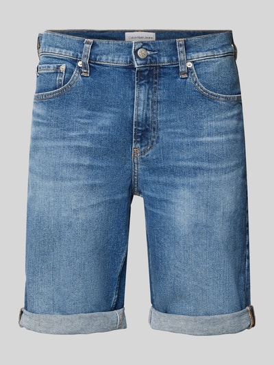 Calvin Klein Jeans Korte slim fit jeans in 5-pocketmodel Blauw - 2