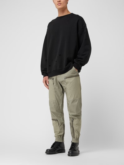 Progetto7 Sweatshirt im Destroyed-Look  Schwarz 1