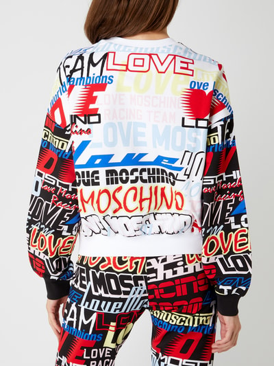 Love Moschino Sweatshirt mit Logo-Muster  Weiss 5