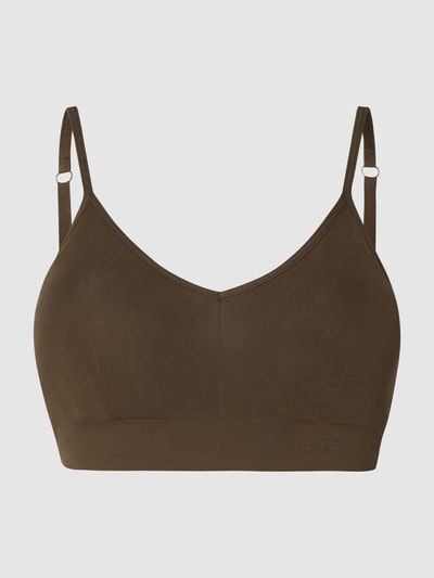 Saisei Biustonosz typu bralette o prążkowanej fakturze  Khaki 2