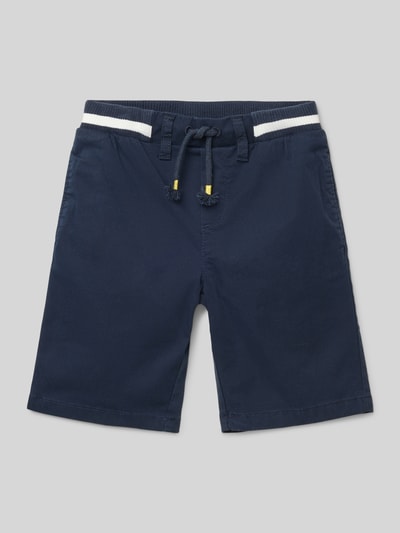 s.Oliver RED LABEL Bermudy o kroju regular fit z mieszanki bawełny model ‘PELLE’ Granatowy 1