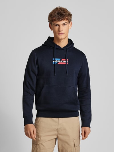 Jack & Jones Hoodie mit Label-Print Modell 'ECORP' Marine 4