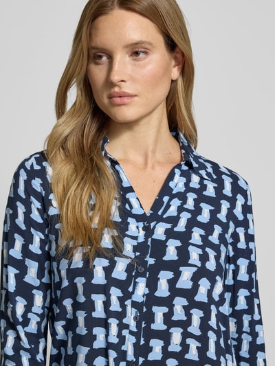 Tom Tailor Regular Fit Langarmbluse aus reiner Viskose Blau 3