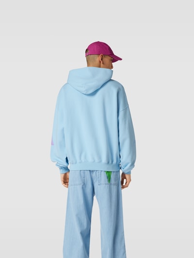 Preach Oversized Hoodie mit Label-Prints Himmelblau 5