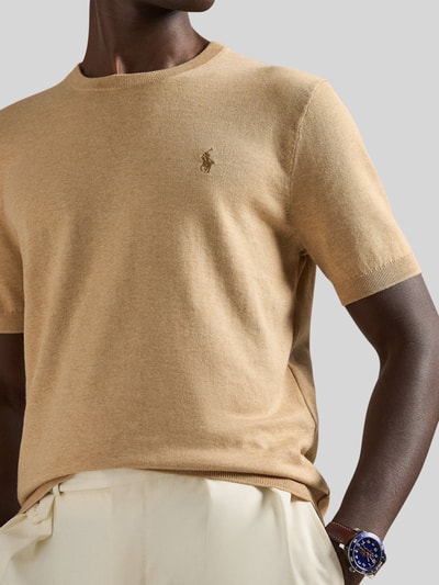Polo Ralph Lauren Slim Fit T-Shirt aus reiner Baumwolle Camel 3
