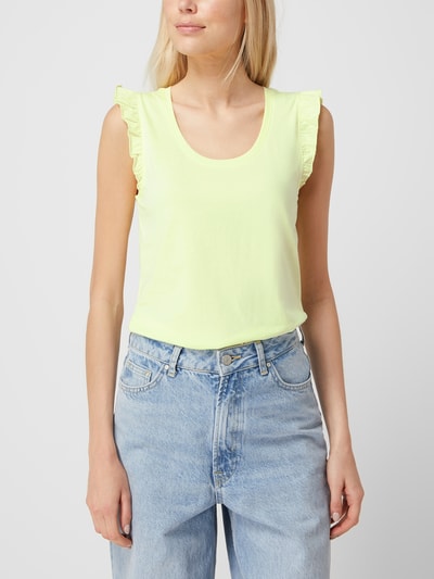 Esprit Top mit Volants  Neon Gelb 4