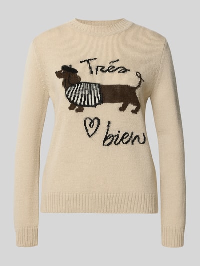 Weekend Max Mara Regular Fit Pullover mit Woll-Anteil Modell 'NITRA' Sand 2