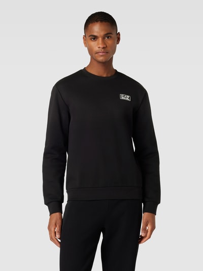 EA7 Emporio Armani Sweatshirt met labeldetail Zwart - 4