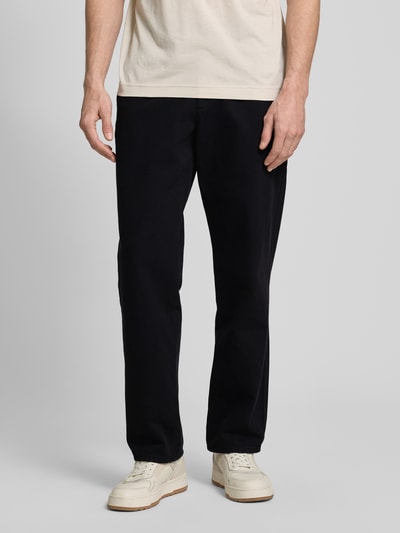 Forét Straight leg broek met steekzakken, model 'CLAY' Zwart - 4