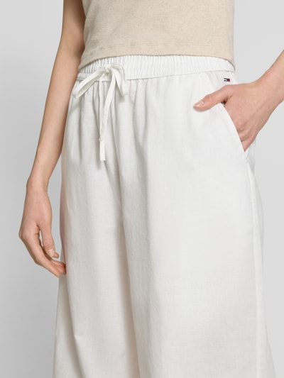 Tommy Jeans Weite Hose aus Baumwoll-Leinen-Mix Weiss 3