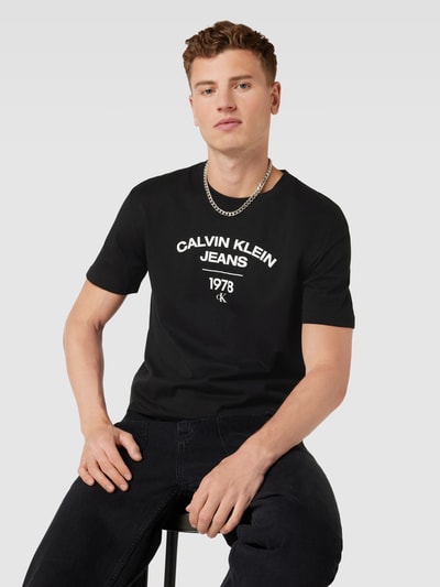 Calvin Klein Jeans T-Shirt mit Label-Print Black 3