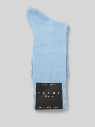 Falke Socken mit Label-Detail Modell 'Family' Eisblau 3