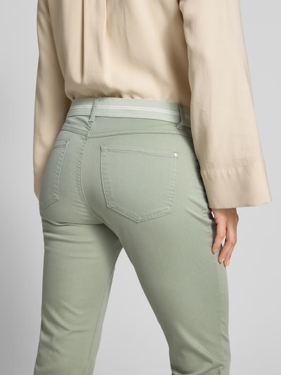 Angels Capri-jeans van denim met omslag, model 'Ana' Rietgroen - 3