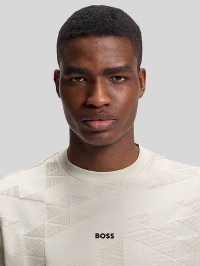 BOSS Green Regular Fit T-Shirt aus reiner Baumwolle Modell 'TS_NETWORK JQ' Sand 2