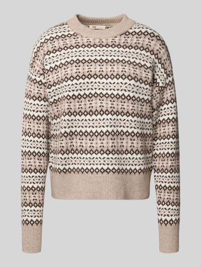 Levi's® Strickpullover aus Woll-Baumwoll-Mix Modell 'INES' Beige 2