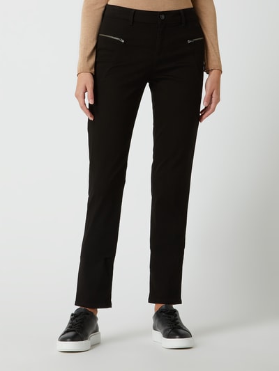 Brax Skinny fit broek met modal, model 'Shakira' Zwart - 4