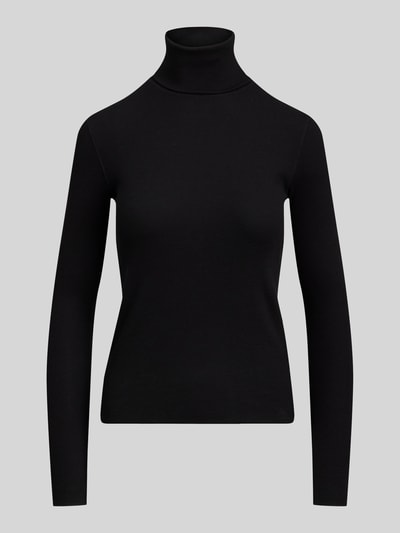Polo Ralph Lauren sweter z golfem w kroju slim fit z mieszanki bawełny i lyocellu BLACK 2