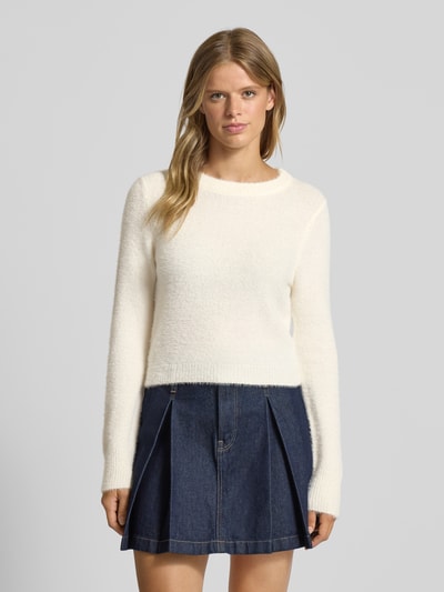Only Regular Fit Strickpullover mit Rundhalsausschnitt Modell 'PETRA' Offwhite 4