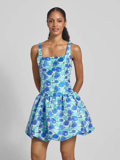 Adrianna Papell Cocktailjurk met vierkante hals Blauw - 4