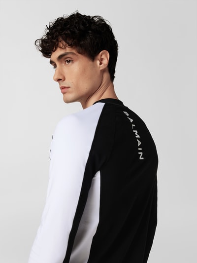 Balmain Longsleeve in Two-Tone-Machart Black 3