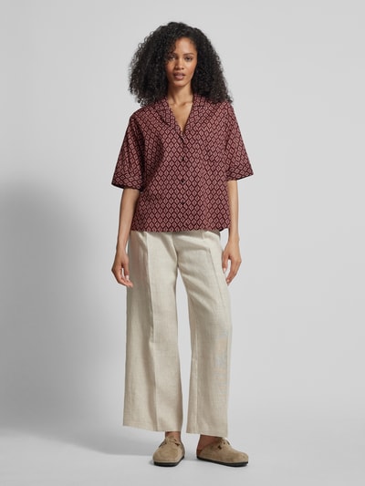 Scotch & Soda Overhemdblouse met reverskraag voor dames Bordeaux - 1