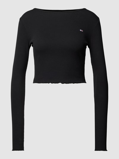 Tommy Jeans Longsleeve mit Muschelsaum Black 2