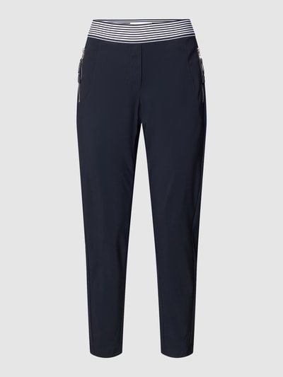 Raffaello Rossi Schlupfhose mit Reißverschlusstaschen Modell 'Ribbon' Marineblau 2