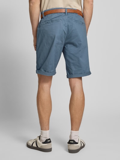 Redefined Rebel Regular Fit Chino-Shorts mit Gürtel Modell 'MIKE' Jeansblau 5