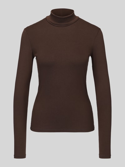 Weekend Max Mara Slim fit shirt met lange mouwen van viscosemix model 'MULTIF' Donkerbruin - 2