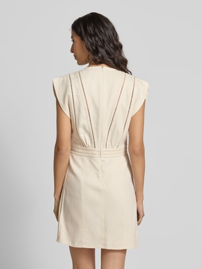 Bash Sukienka mini z dekoltem w serek model ‘NARIA’ Écru 5