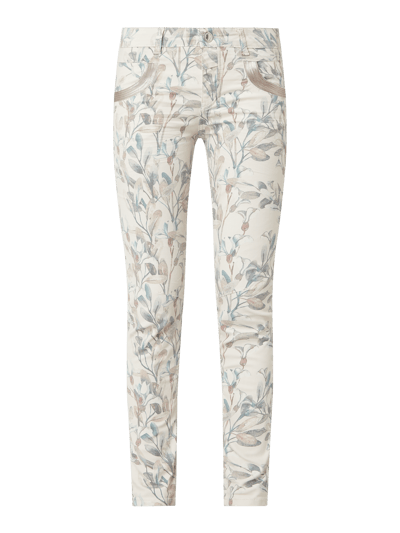 MOS MOSH Slim fit jeans met stretch, model 'Naomi' Offwhite - 2