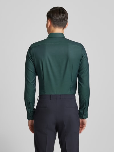 OLYMP No. Six Koszula biznesowa o kroju Super Slim Fit z kołnierzykiem typu kent Zielony 5