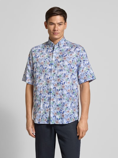 ETERNA Comfort Fit Business-Hemd mit Button-Down-Kragen Bleu 4