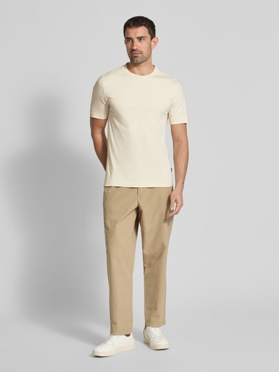 BOSS T-Shirt mit Label-Print Modell 'Thompson' Offwhite 1
