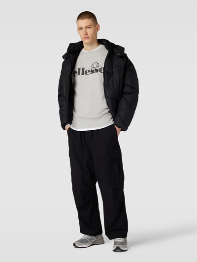 Ellesse Sweatshirt mit Label-Print Modell 'Bootia' Mittelgrau Melange 1