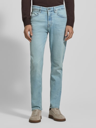BOSS Orange Jeansy o kroju tapered fit z Mieszanka bawełny Model 'ONYX' Jeansowy niebieski 4