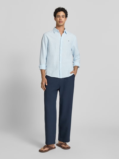 Tommy Jeans Koszula casualowa o kroju regular fit z mieszanki lnu i bawełny Jasnoniebieski 1
