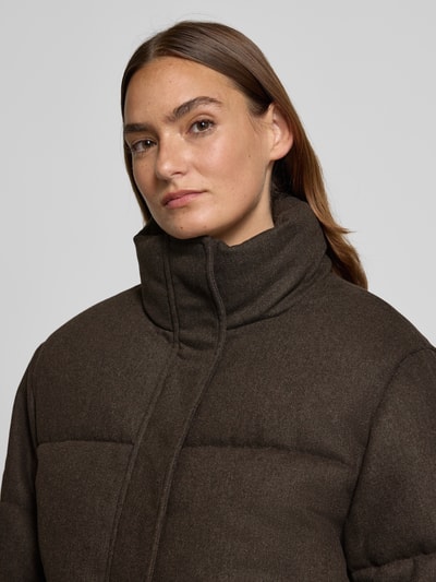 Selected Regular Fit Steppjacke mit Woll-Anteil Modell 'NERA PUFFEr JACKET #3' Dunkelbraun 3