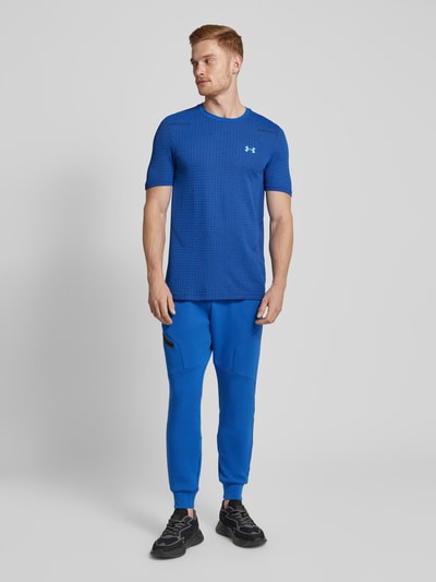 Under Armour Regular fit sweatpants met ritszak, model 'UNSTOPPABLE' Rookblauw - 1