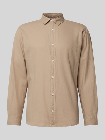 Jack & Jones Regular fit vrijetijdsoverhemd met kentkraag, model 'GINGHAM' Beige - 2