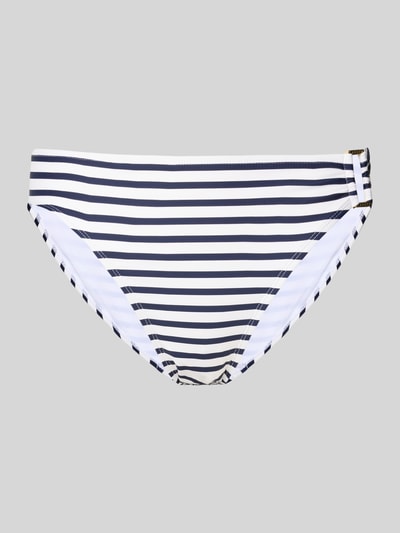 Lauren Ralph Lauren Bikinilbroekje met sierapplicatie, model 'LUXE' Marineblauw - 1