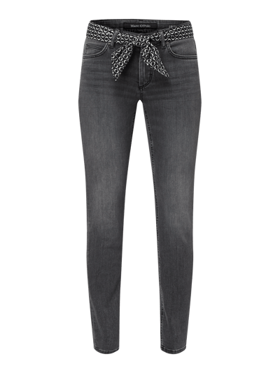 Marc O'Polo Slim fit jeans met riem Donkergrijs - 2