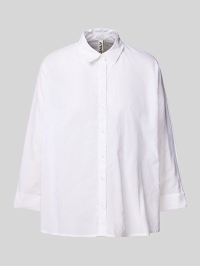 Only Loose fit overhemdblouse van licht katoen, model 'NEWLINA GRACE' Wit - 2