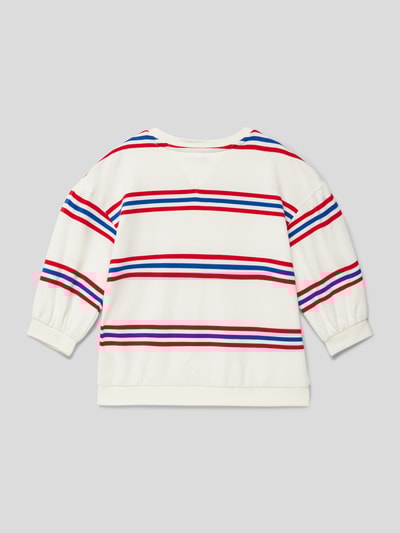 Tommy Hilfiger Teens Sweatshirt met streepmotief, model 'VARSITY' Wit - 3
